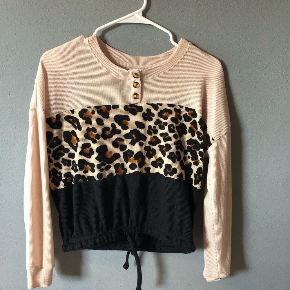 3 print striped long sleeve shirt